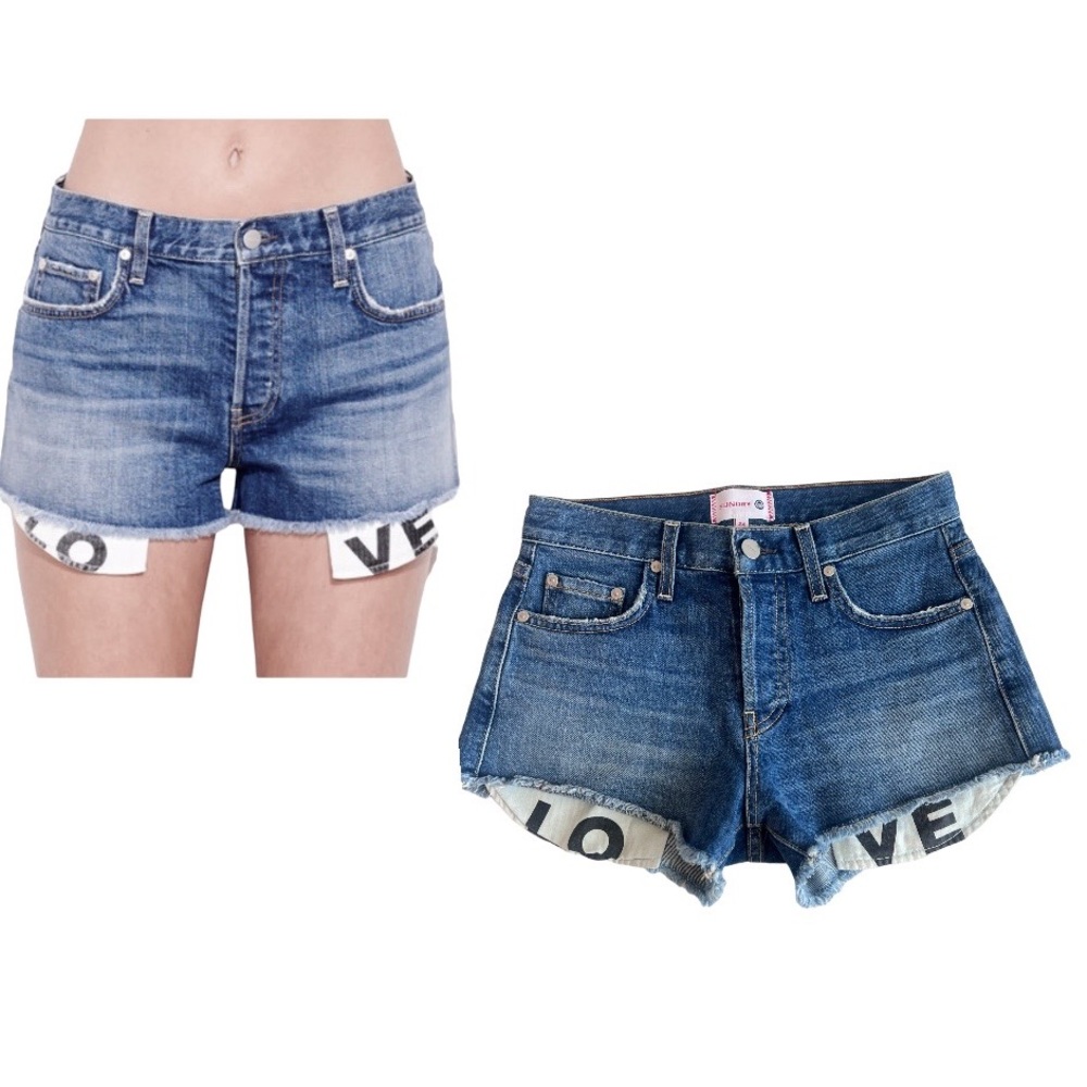 Sundry Women's LOVE Exposed Pocket Cut Off Shorts size 24